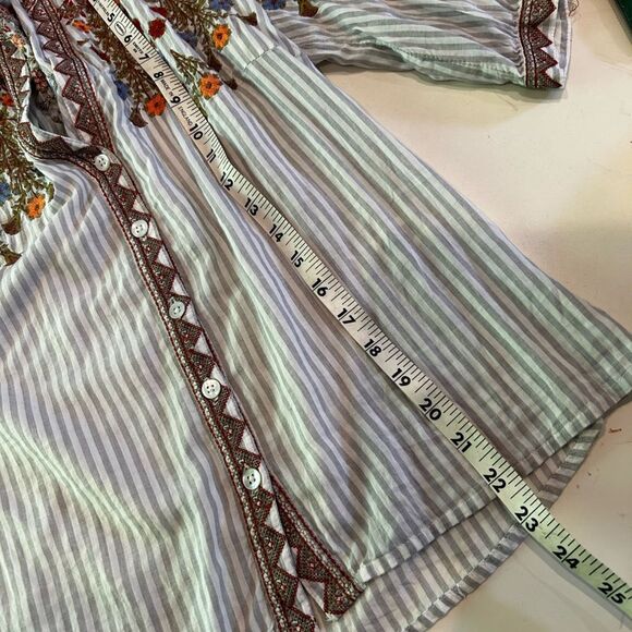 Sundance Red and Brown Embellished Blouse - Picture 6 of 9